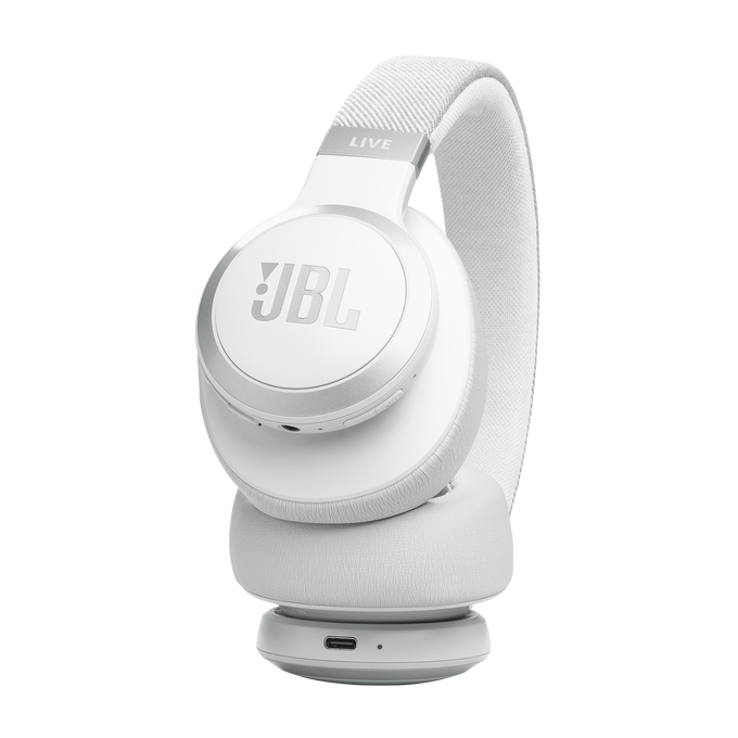JBL Live 770NC - White CSTM - Wireless Over-Ear Headphones with True Adaptive Noise Cancelling - Detailshot 2 image number null